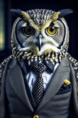 Owl in a suit