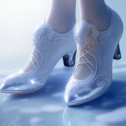 cinderellas glass shoe ,magical, snow, sharp, ornate, elegant, highly detailed, artstation, concept art, smooth, sharp focus, illustration, 8k,intricate