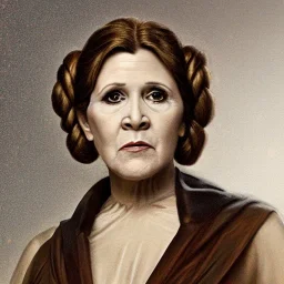 [[extrem stunning photorealistic carrie fisher as princess leia in star wars]] :: [[photorealistic brown eyes, symmetrical short hair, head and shoulders portrait, 8k resolution photorealistic portrait by Greg Rutkowski, WLOP, hyperdetailed, intricately detailed, triadic colors]]