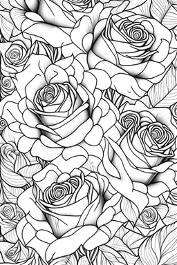 pattern coloring book cool roses