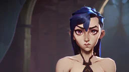 Vajra was diminutive, with olive skin, short black hair, and indigo blue eyes. She was quite young