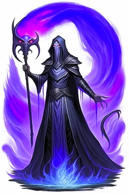 dnd Mindflayer holding an evil spear, dnd artsyle