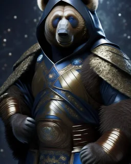 Vladimir Putin as an anthropomorphic bear in a ninja suit full body hyperdetailed 8k