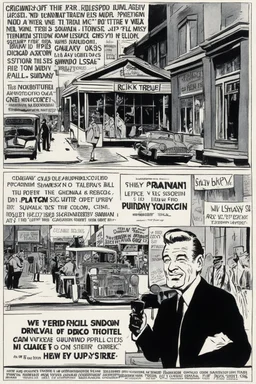 Original Rick O’Shay Sunday strip by Stan Lynde, published by the Chicago Tribune, January 8, 1961.