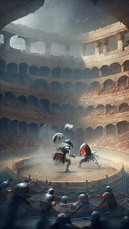 battle inside a coliseum