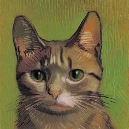 Portrait of a cat by Van Gogh