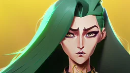 A woman who had green eyes and long blond hair that she wore in elaborate coiffures. Being known as someone at the height of fashion, prior to her disappearance, she favored wearing green and golden outfits to match her physical features.