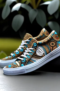 tiki totem style sneakers