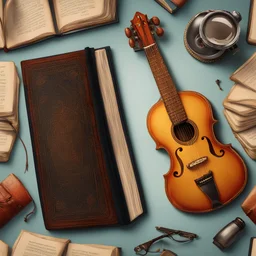 A cuatro on top of a book, realistic style, ultra detailed, Professional realistic Quality, 4k UHD, detailed vibrant colors.