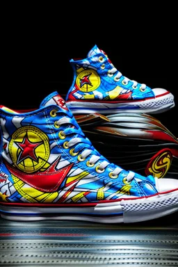 A converse sneaker, superman all over sneaker