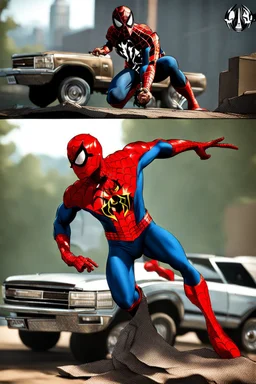 Cowboy-inspired version of Spider-Man, photorealistic