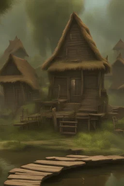 trogledyte in swamp village