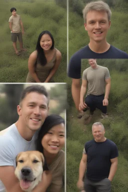 Filipina girl and White Belgian male couple photo.