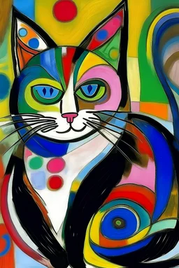 Portrait of a cat by Kandinsky