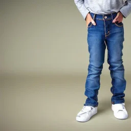 Older Teen boy in Jeans pants full body picture