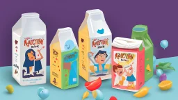 cartoon milk carton dancing