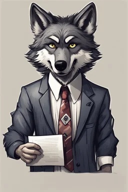 a good humanized wolf who can help in reading a document