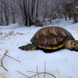 turtle and winter