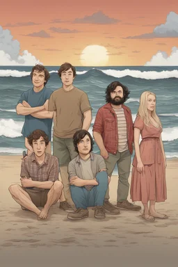 Netflix's Outer Banks in the style of The Big Bang Theory Show