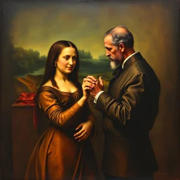 Monalisa tangoing whit Rembrandt