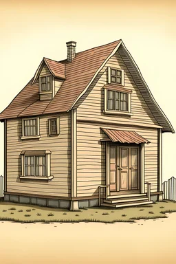 A two-room house .