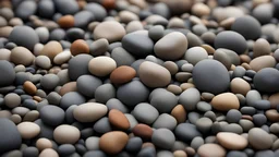 hundreds of pebbles and stones, asteroid, clustered, abstract, intricate details, RTX, matt, soft lighting, 135mm, photorealistic, no bokeh, good depth of field, in focus