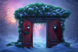 November is coming, November is gone, the last red berries and the first snow. The night came early, the dawn came late, the barrels were frozen, and the doors were frosty. There are also green dates hanging from the branches 8k 4K 3D Colorful, Beautiful, High Detail, Fantasy, Film Post-Processing, Intricate Acrylic Art, Charismatic, Surreal, Three-dimensional, High Quality, High Resolution, Crisp Quality, Large Depth of Field