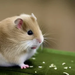 a hamster with a machine gun