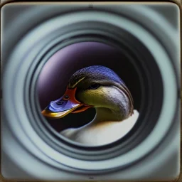 pinhole picture of a duck