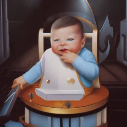 a baby in a fantasy card illustration, disney style