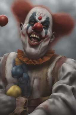 Ugly clown, 8k , realistic