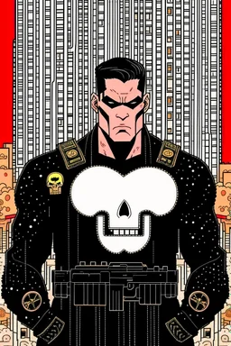 punisher sku;; war in heaven in the style of Hiroshi Nagai