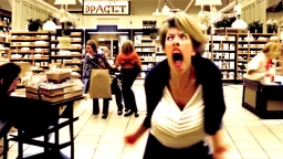 lady freaking out at employee