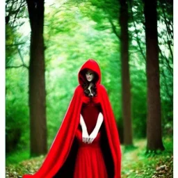 sultry, gorgeous red riding hood