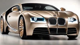 A luxurious (((fusion of a bmw and bugatti))), its sleek contours and opulent details blending seamlessly together