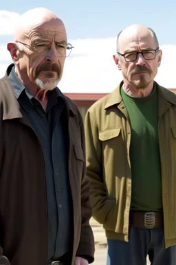 Walter White and Jesse Pink in the AMC walking dead universe.