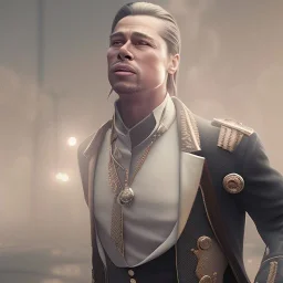 Full body, 3d render, Brad pitt 1800's men style, 1800's hair style, 1800's men clothes style,cleaning house, hyper realistic, octane render, unreal engine 5, 8k, palace background, uhd