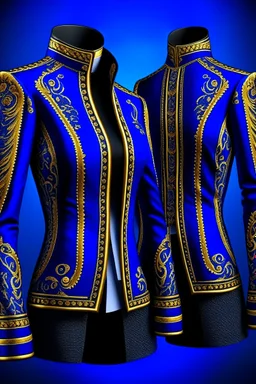 Royal jacket design on two different sides