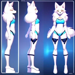  a fox fursona, well drawn, 8k, high quality, realistic, masterfully drawn, fur, furry, fursona reference sheet, in frame, full body portrait, anthropomorphic, screen for a face, cyberpunk, backlighting, soft coloring, pastel coloring