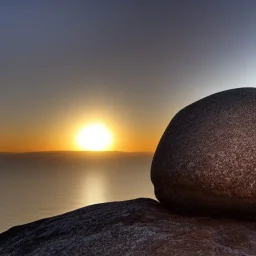 morning sun on Venus on a rock