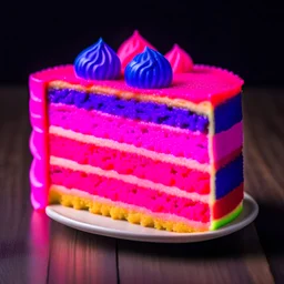 pink and purple slice of cake