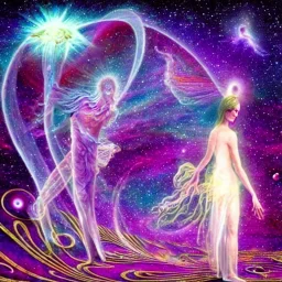 the helpers from beyond the veil, astral realm, cosmic beings of love and light