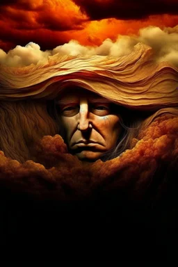 surreal ancient tome crumbling paper Donald trump his head visage emerging torment intricate bark-like textures distressed edges fragile parchment dark hues slime torn fractures ghostly paper effect abyssal backdrop eerie ethereal glow slime enigmatic dreamlike atmosphere hauntingly serene composition