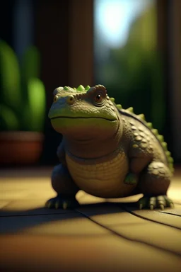 cute wpman has really fat obese dinosaur on a doormat,shot on Hasselblad h6d-400c, zeiss prime lens, bokeh like f/0.8, tilt-shift lens 8k, high detail, smooth render, down-light, unreal engine, prize winning