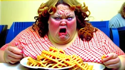 big tina upset about her plate of waffle fries