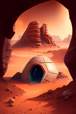 Secret base on planet mars