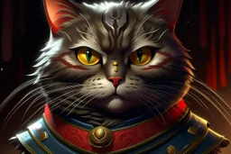 perfect face (((Samurai Cat))) (((I'm the style of Mark E. Rogers))), hyperrealism, digital painting of an animation character, character illustration, glen keane, lisa keane, realistic, disney style character, detailed, digital art, 4k, ultra hd, beautiful d&d character portrait, colorful fantasy, detailed, realistic face, digital portrait, intricate armor, fiverr dnd character, wlop, stanley artgerm lau, ilya kuvshinov, artstation, hd, octane render, hyperrealism