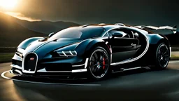 Super Evil Bugatti merged Hyper Sport, desktop wallpaper, 4K, Cinematic