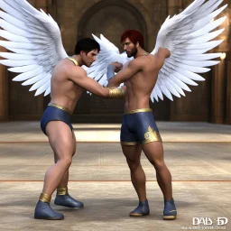 daz3d iray: Jacob wrestling with angel
