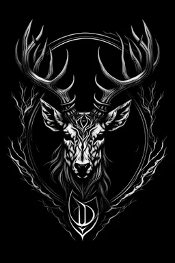 Logo for Metalband. Phantalassa is the name and should be on the logo. Dark, horror, deer.